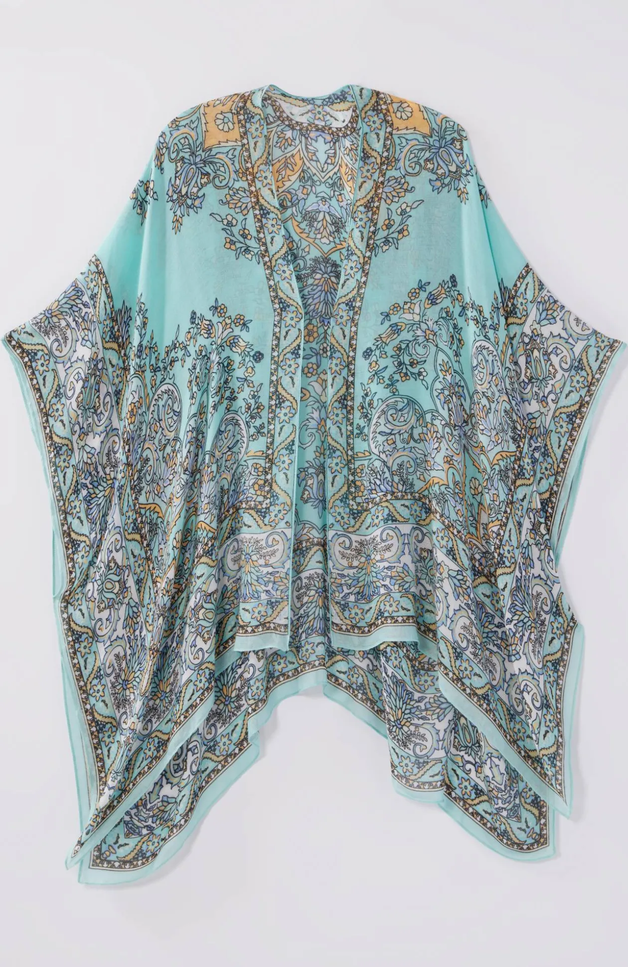 Airy Paisley Ruana