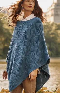 Asymmetric Knit Poncho