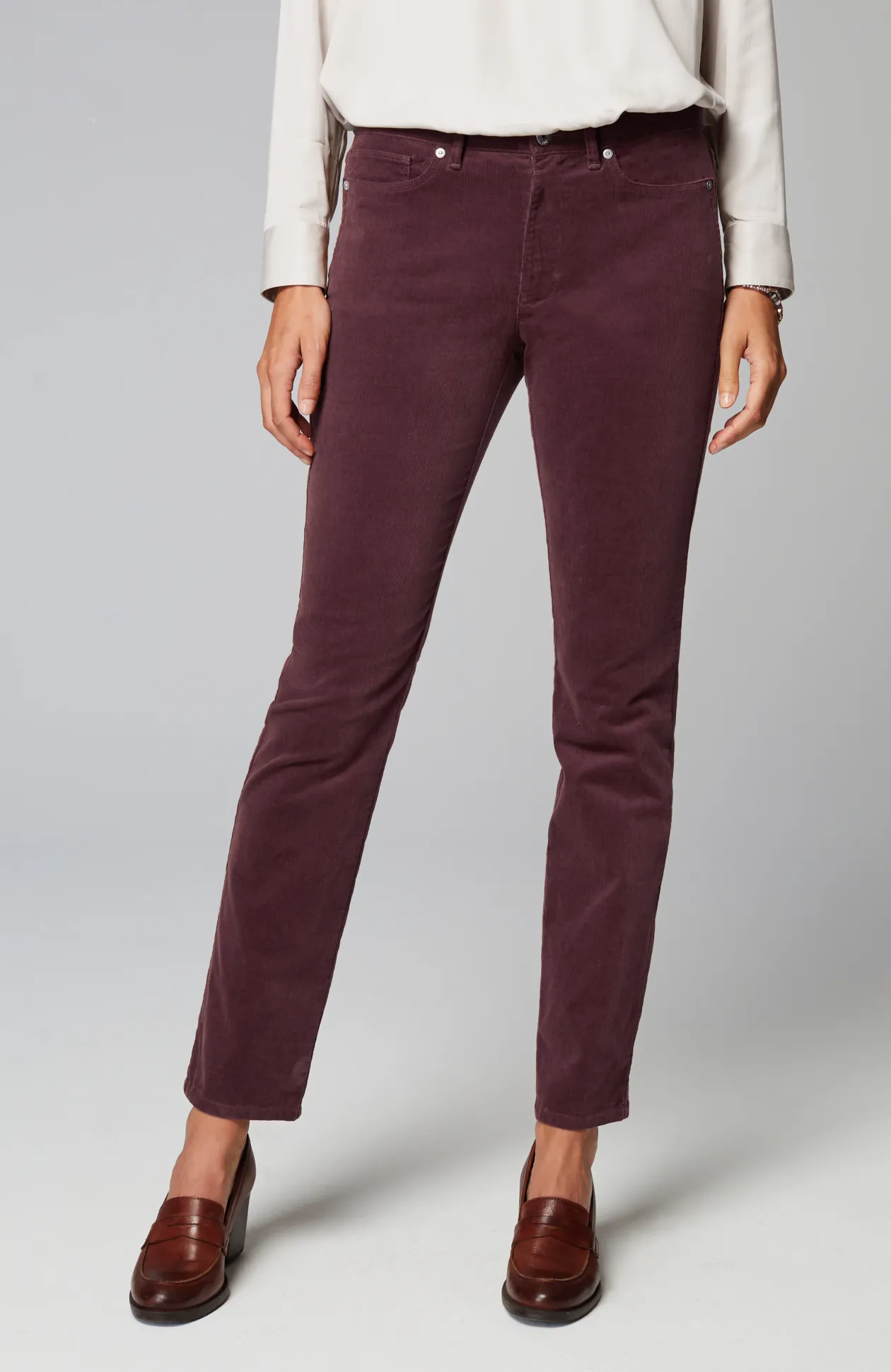 Authentic Fit Slim-Leg Corduroy Pants