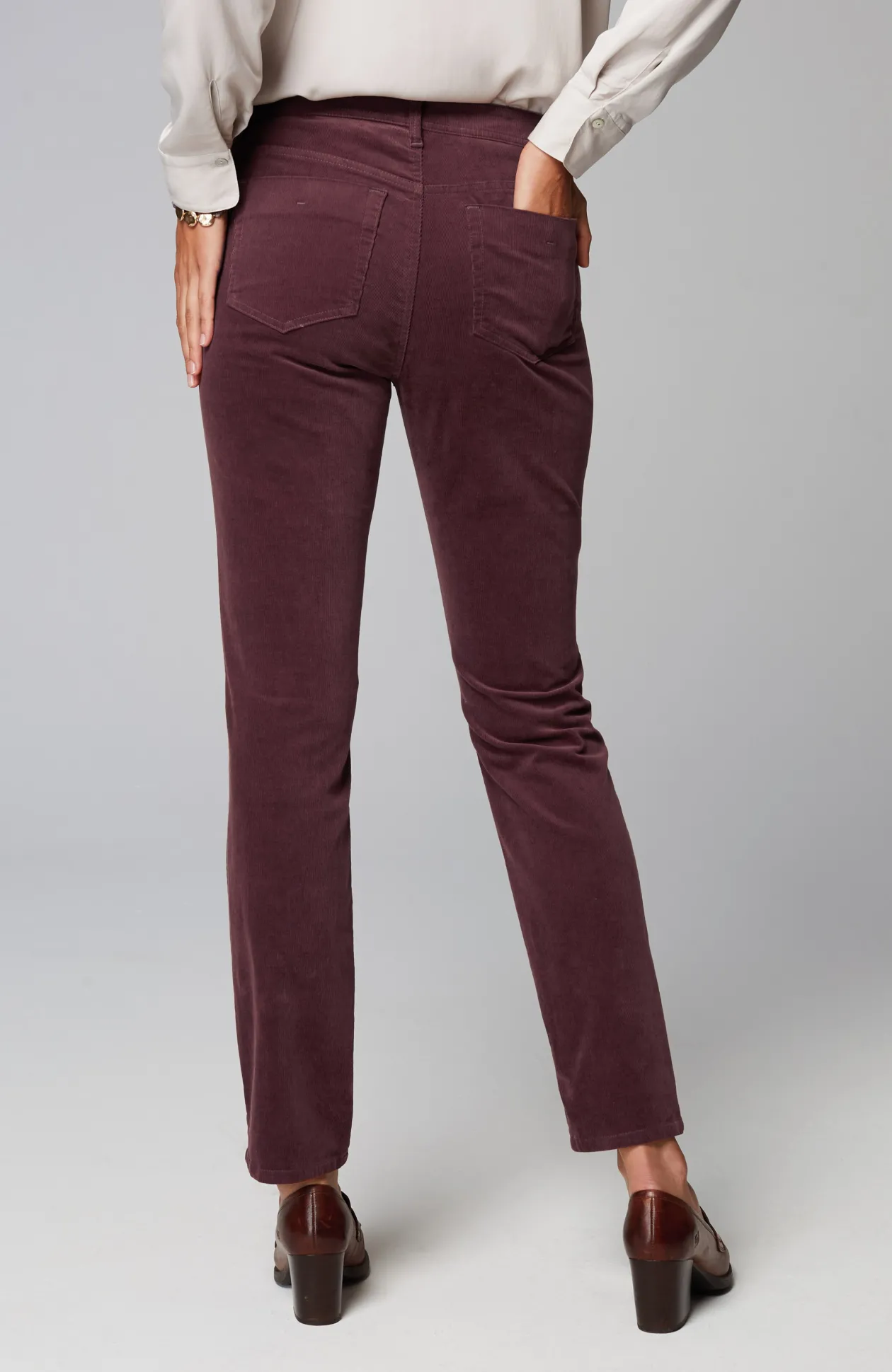 Authentic Fit Slim-Leg Corduroy Pants