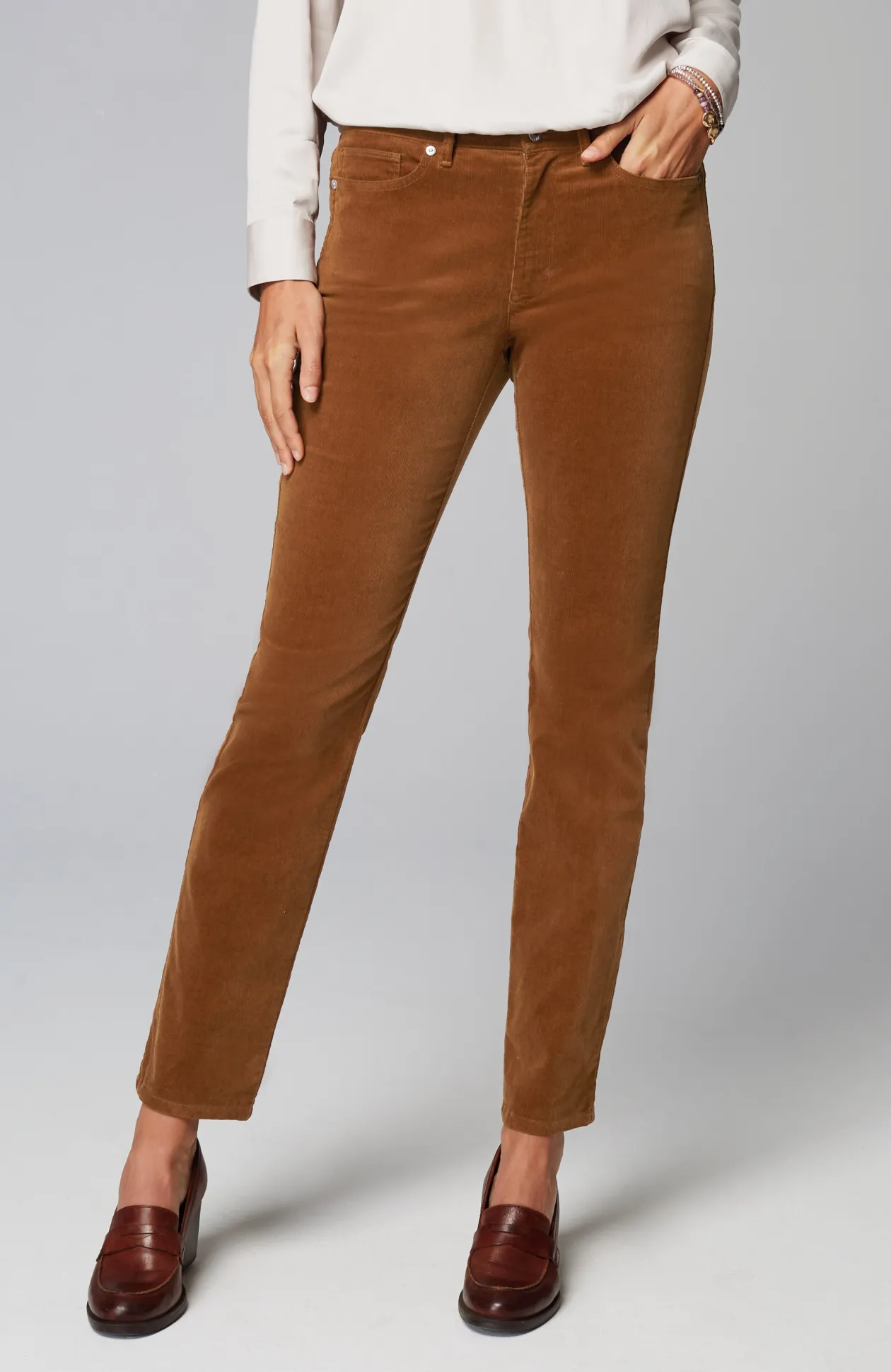 Authentic Fit Slim-Leg Corduroy Pants