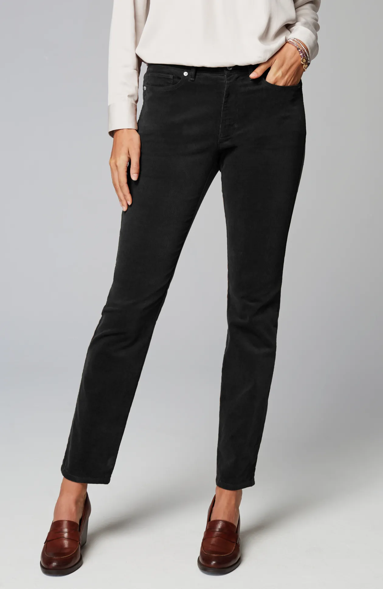 Authentic Fit Slim-Leg Corduroy Pants