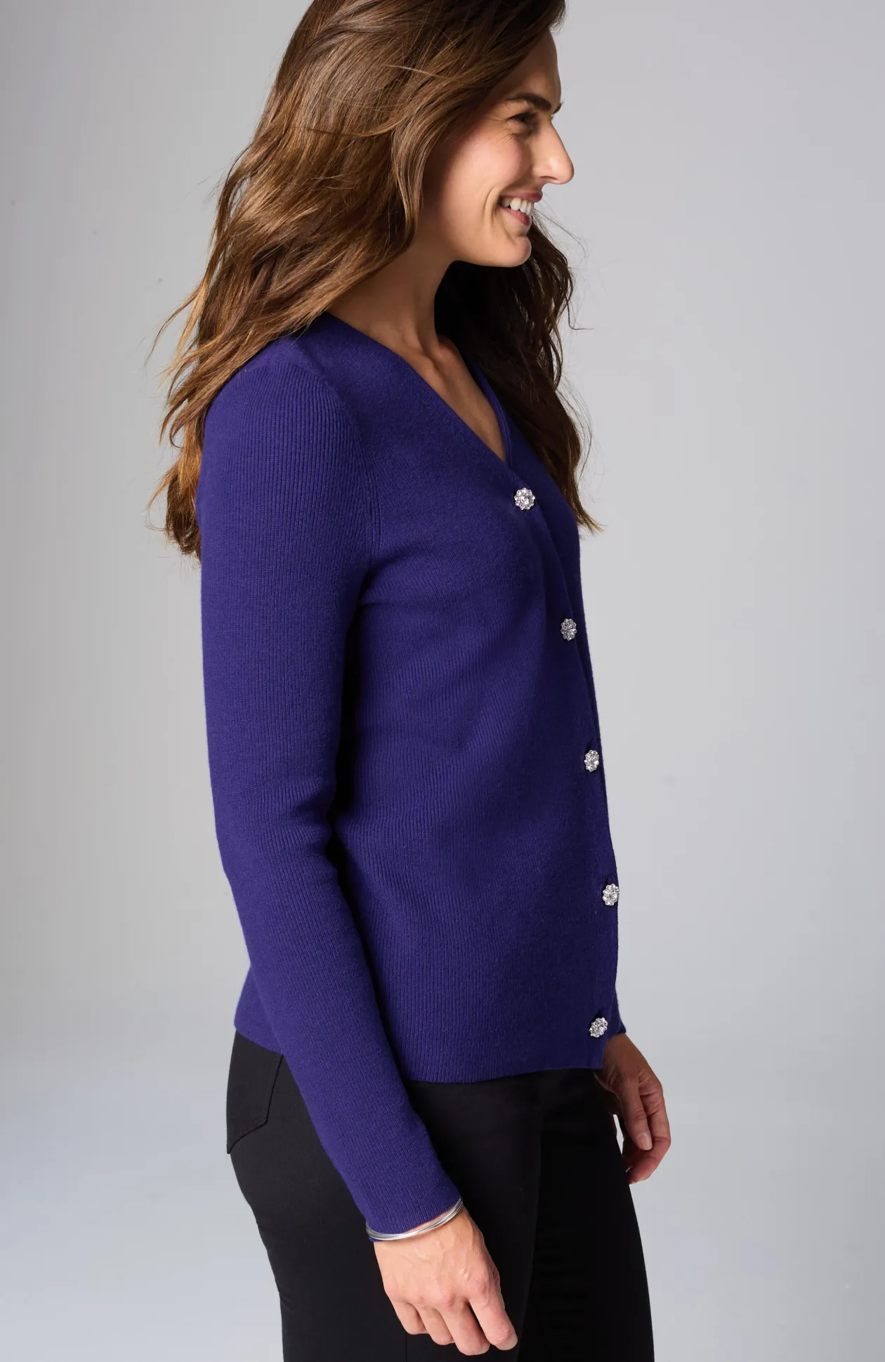 Bejeweled Textured Cardi