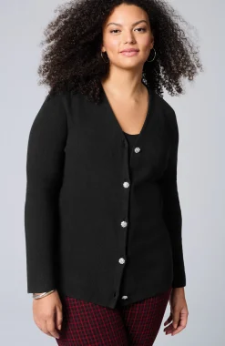 Bejeweled Textured Cardi