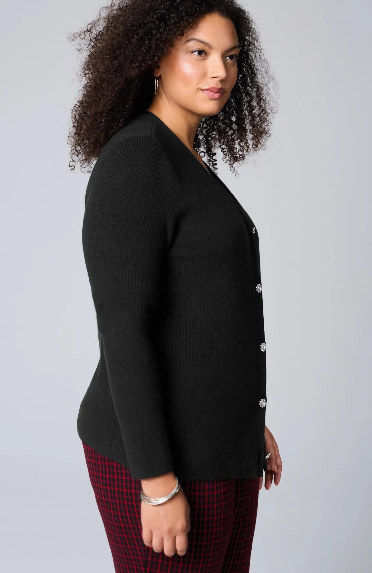 Bejeweled Textured Cardi