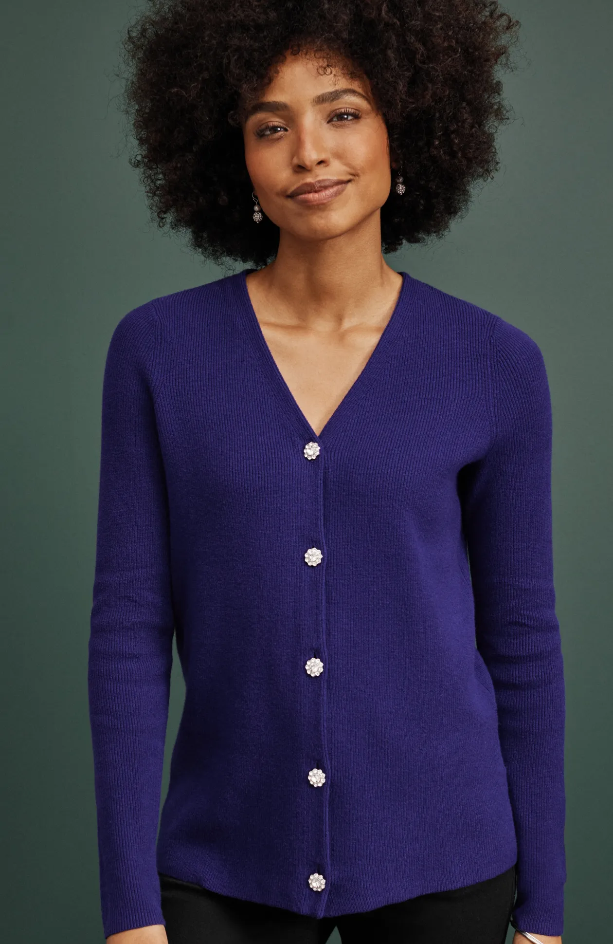 Bejeweled Textured Cardi