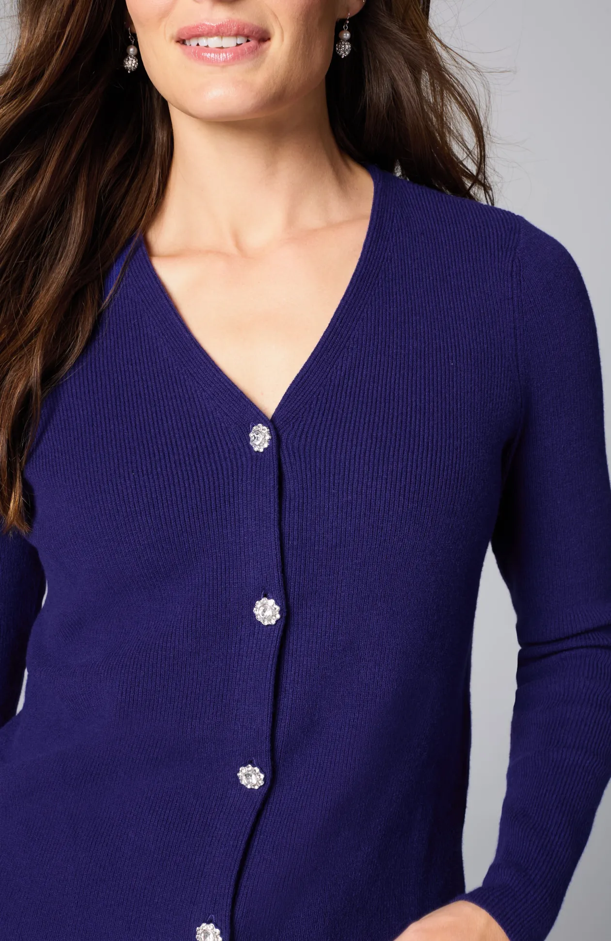 Bejeweled Textured Cardi