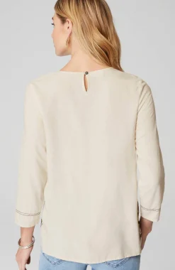 Botanical Gardens Embroidered Top