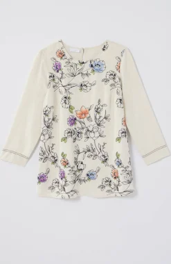 Botanical Gardens Embroidered Top