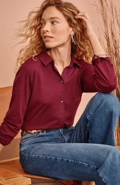 Button-Front Knit Shirt
