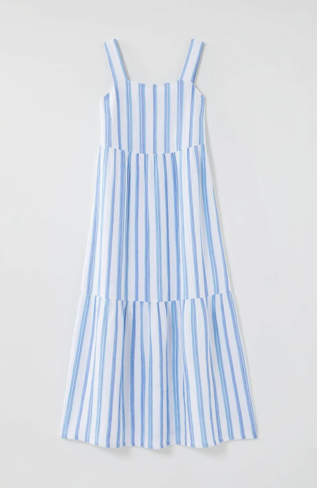 Cabana-Striped Midi Dress
