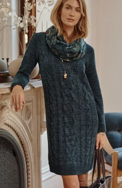 Cabled Sweater Dress