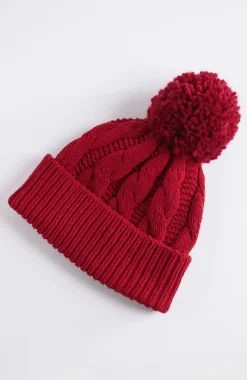 Cable-Knit Chenille Hat