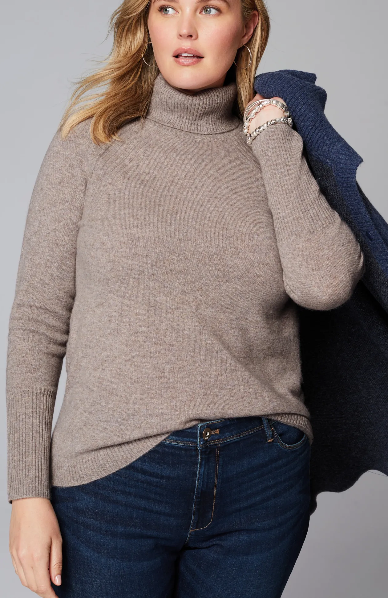 Cashmere Cowl-Neck Sweater