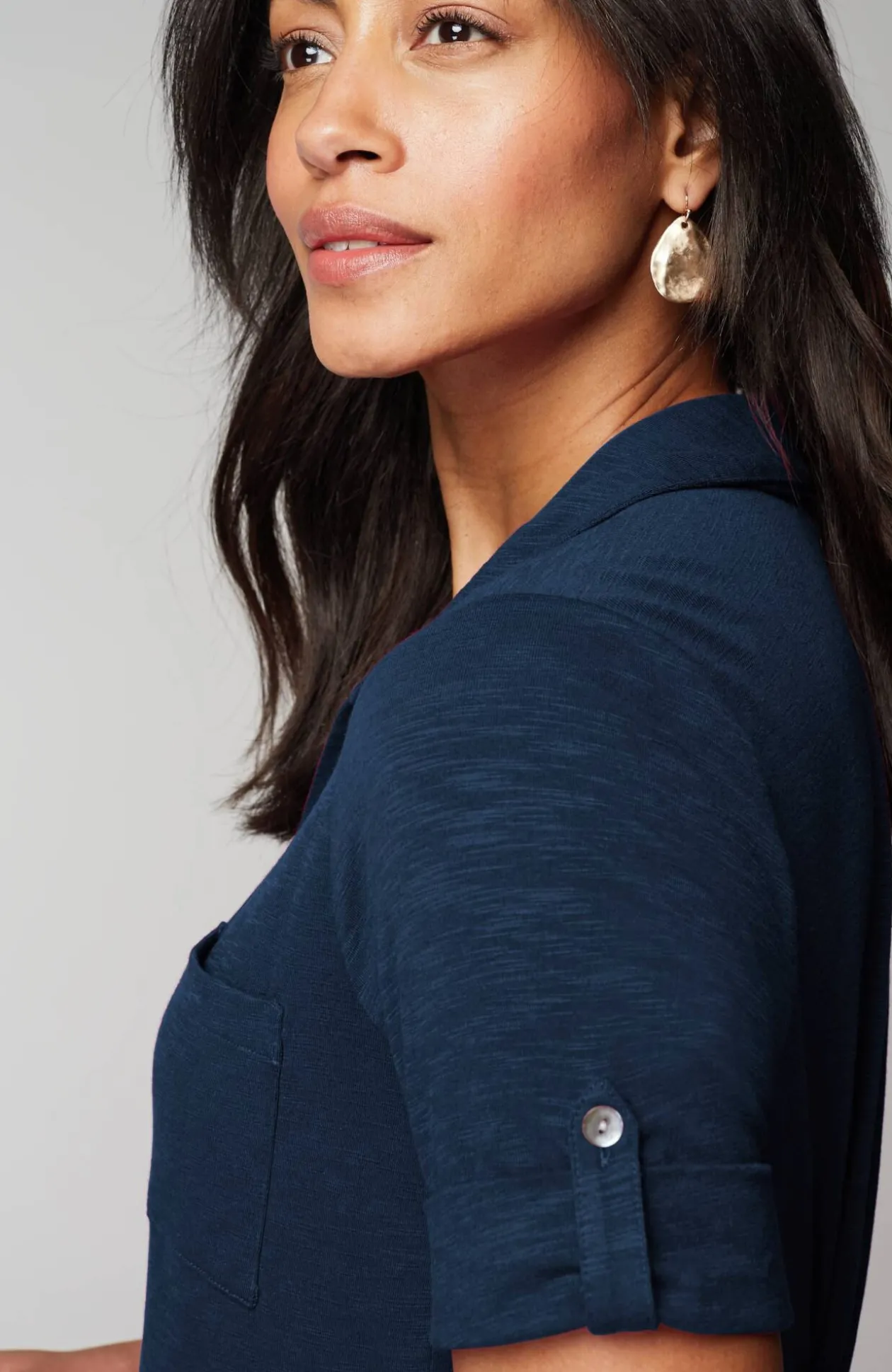 Classic Cotton-Slub Shirtdress