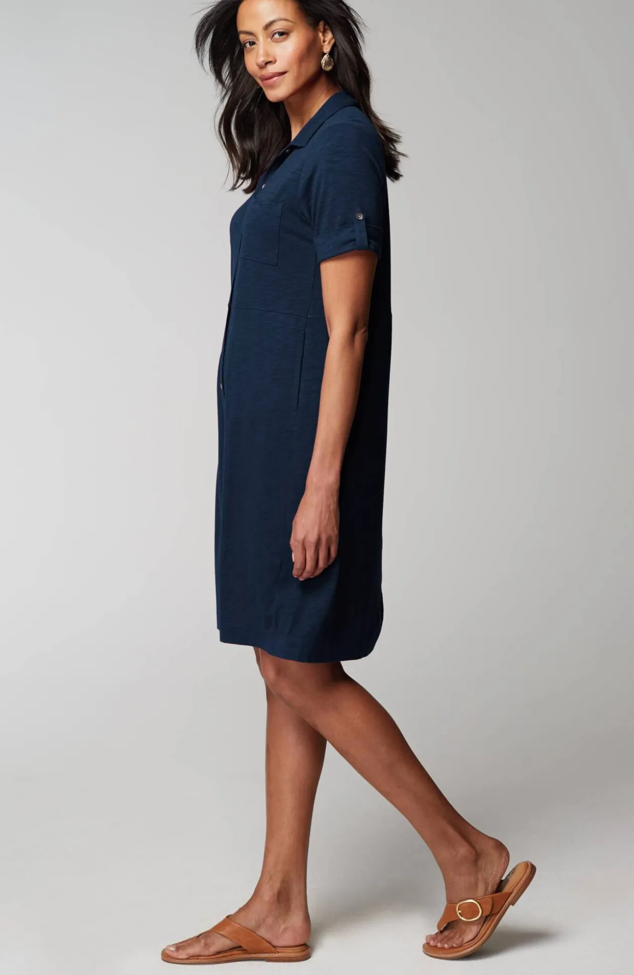 Classic Cotton-Slub Shirtdress
