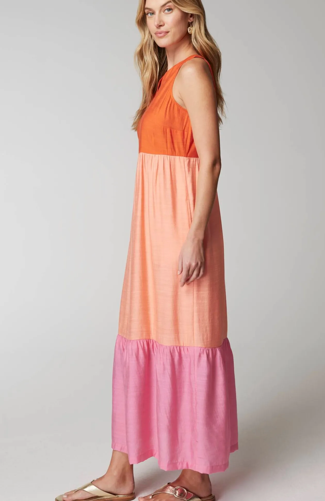Color-Block Maxi Dress