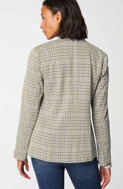 Convertible-Collar Knit Blazer