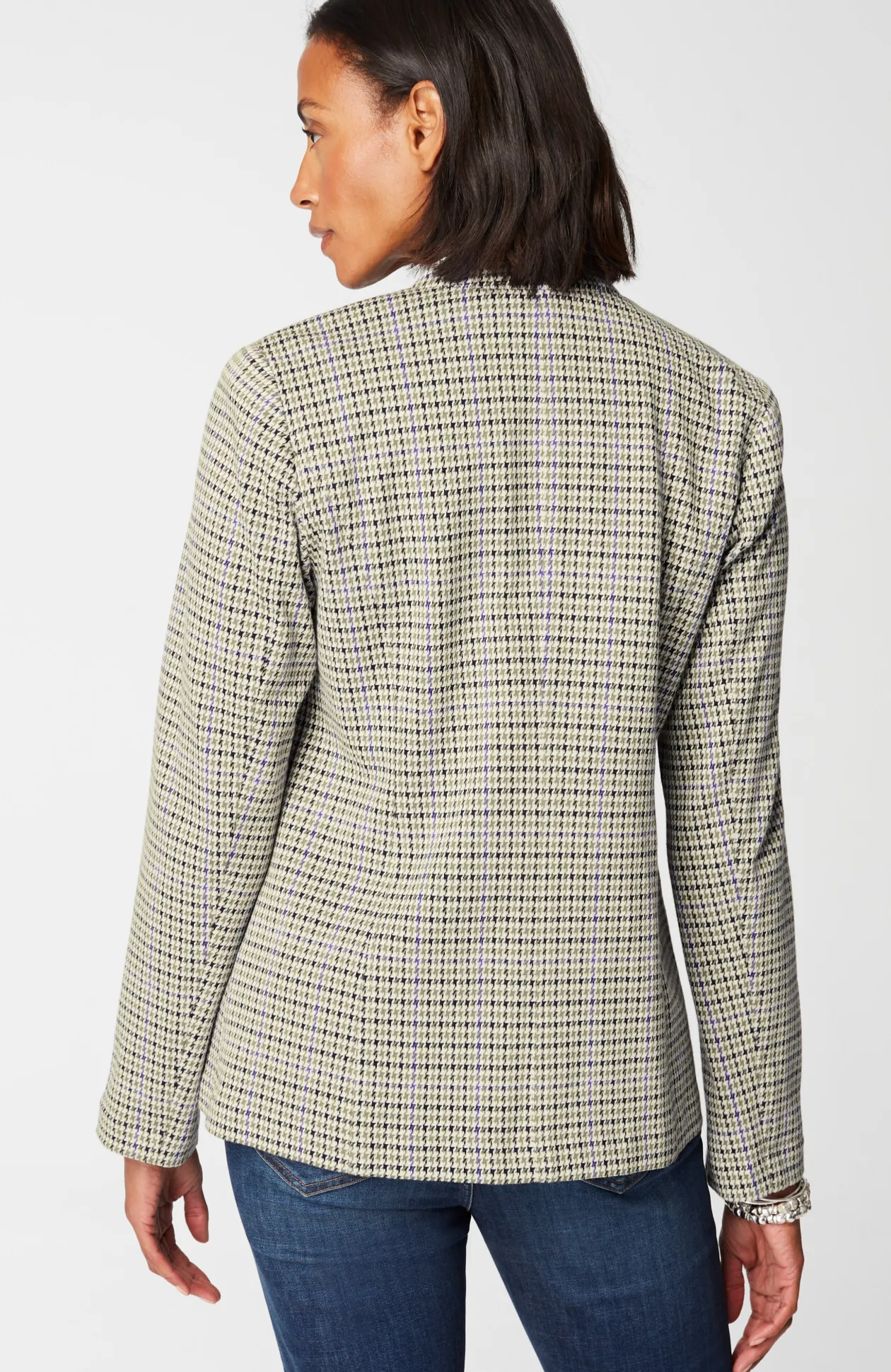 Convertible-Collar Knit Blazer