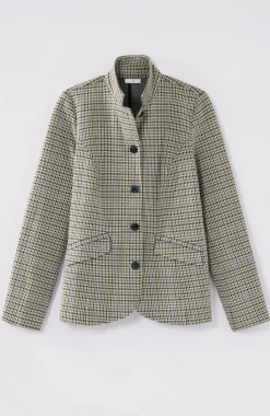Convertible-Collar Knit Blazer