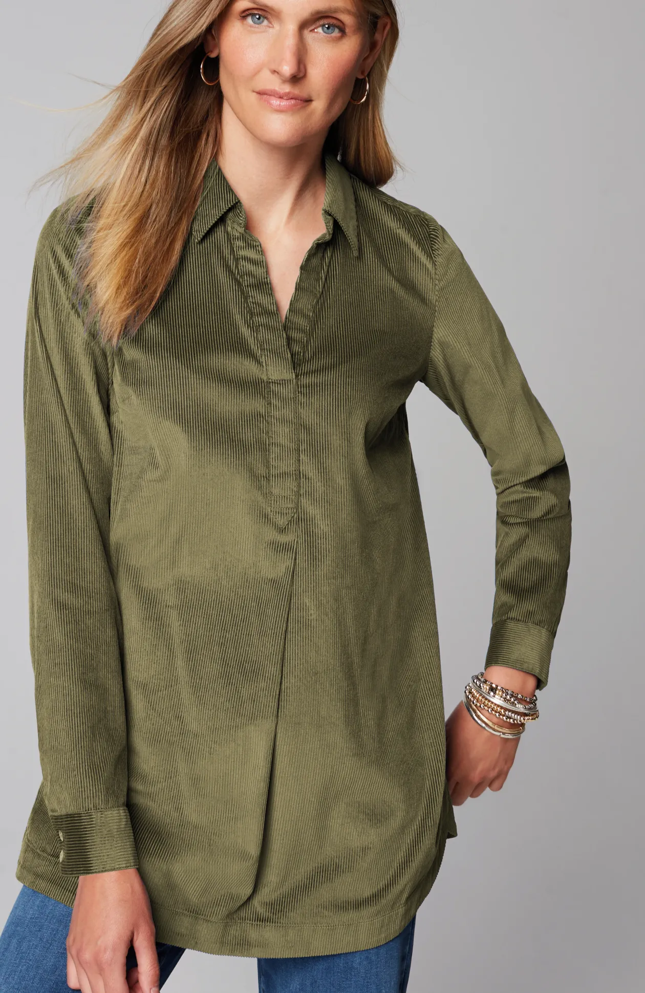 Corduroy A-Line Tunic