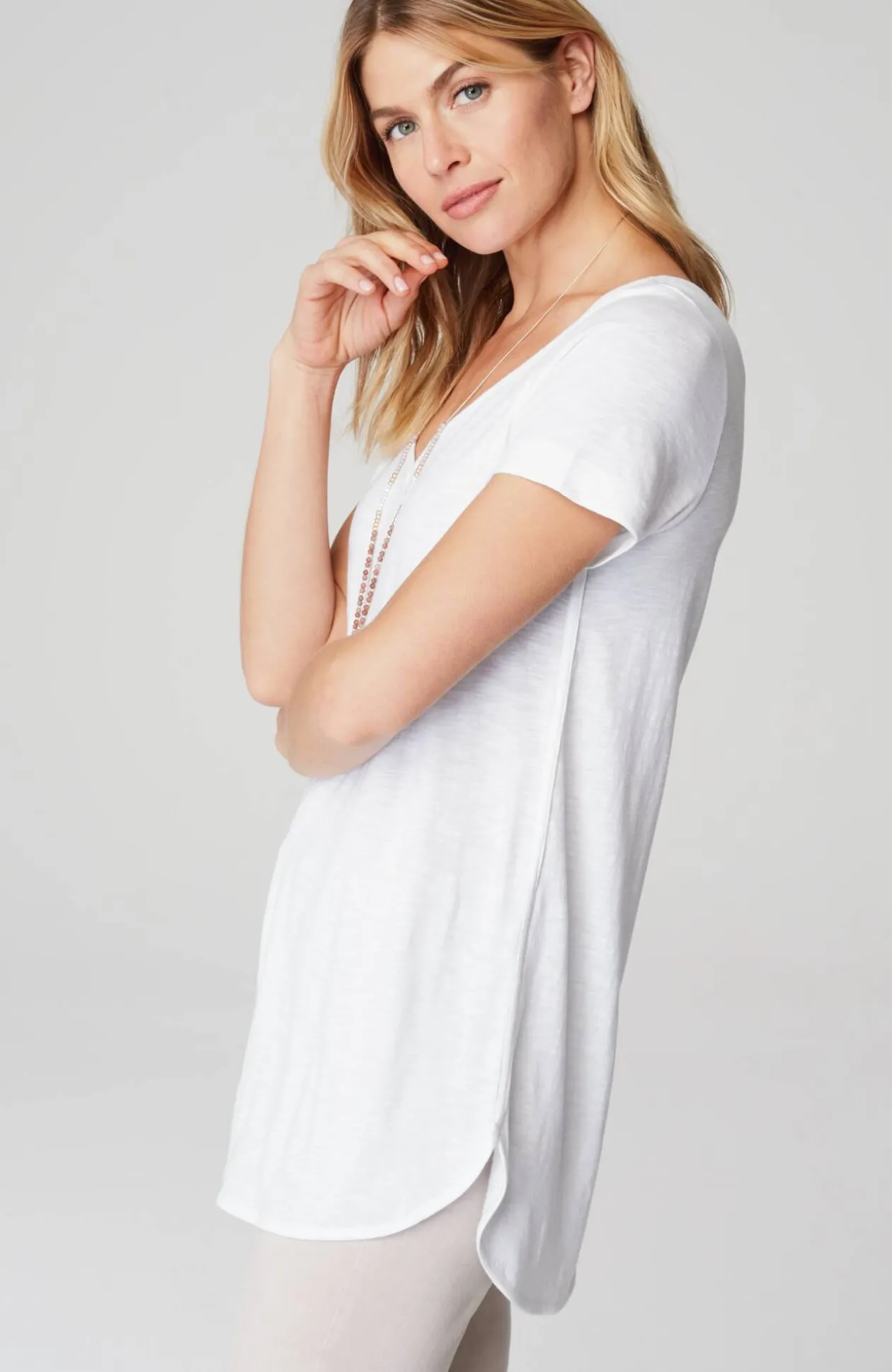 Cotton And Tencel™ Modal Shirttail Tunic