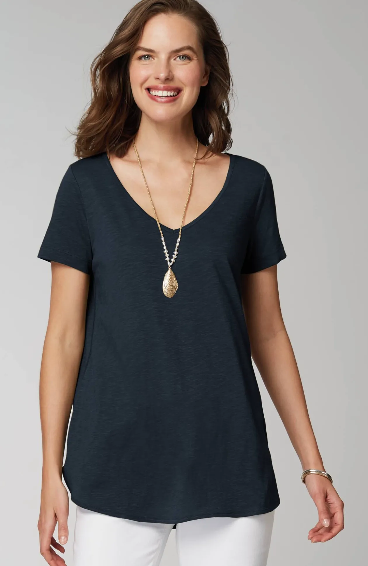 Cotton And Tencel™ Modal Shirttail Tunic