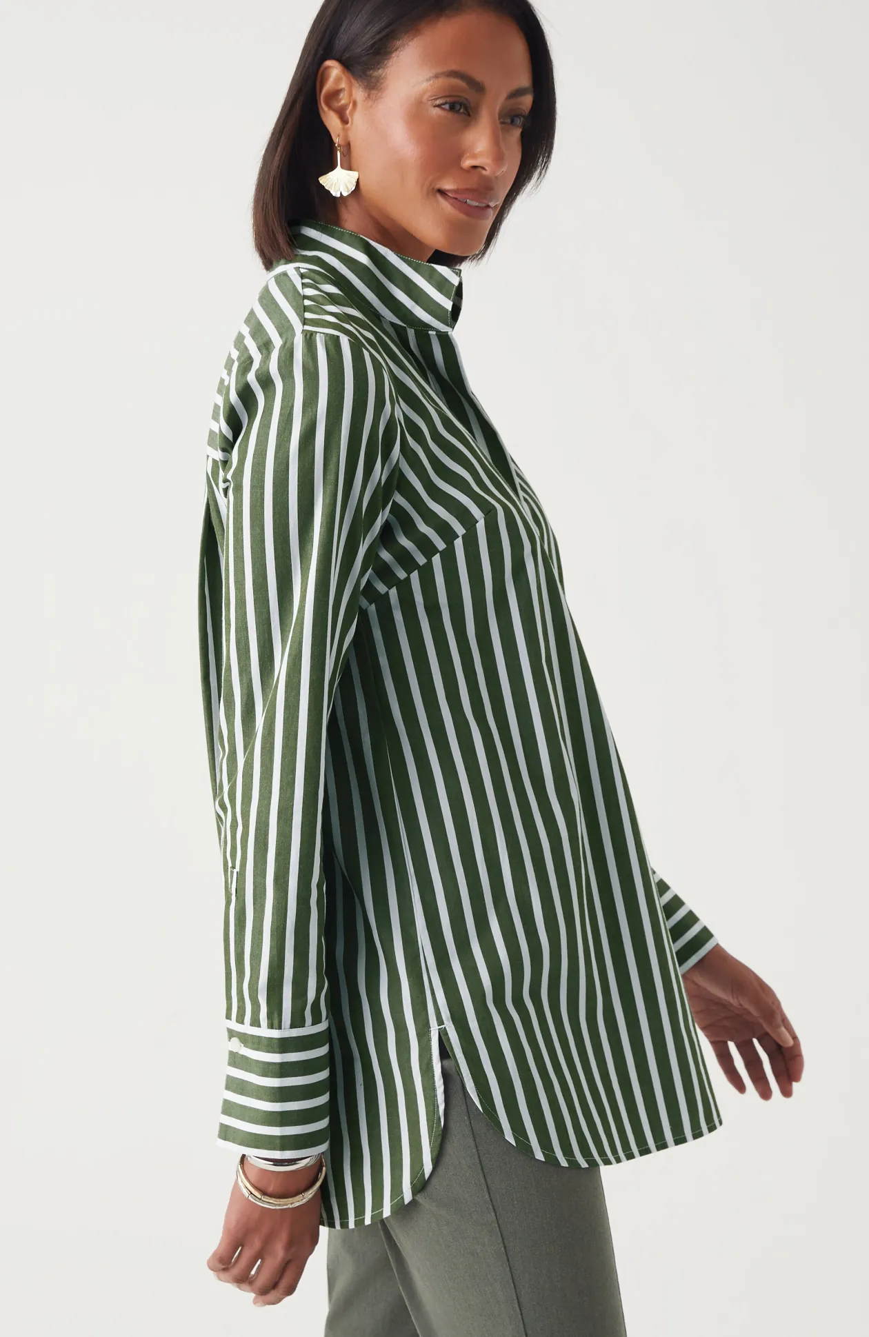 Cotton Stand-Collar Tunic