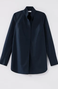 Cotton Stand-Collar Tunic