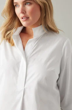 Cotton Stand-Collar Tunic
