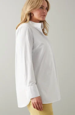 Cotton Stand-Collar Tunic