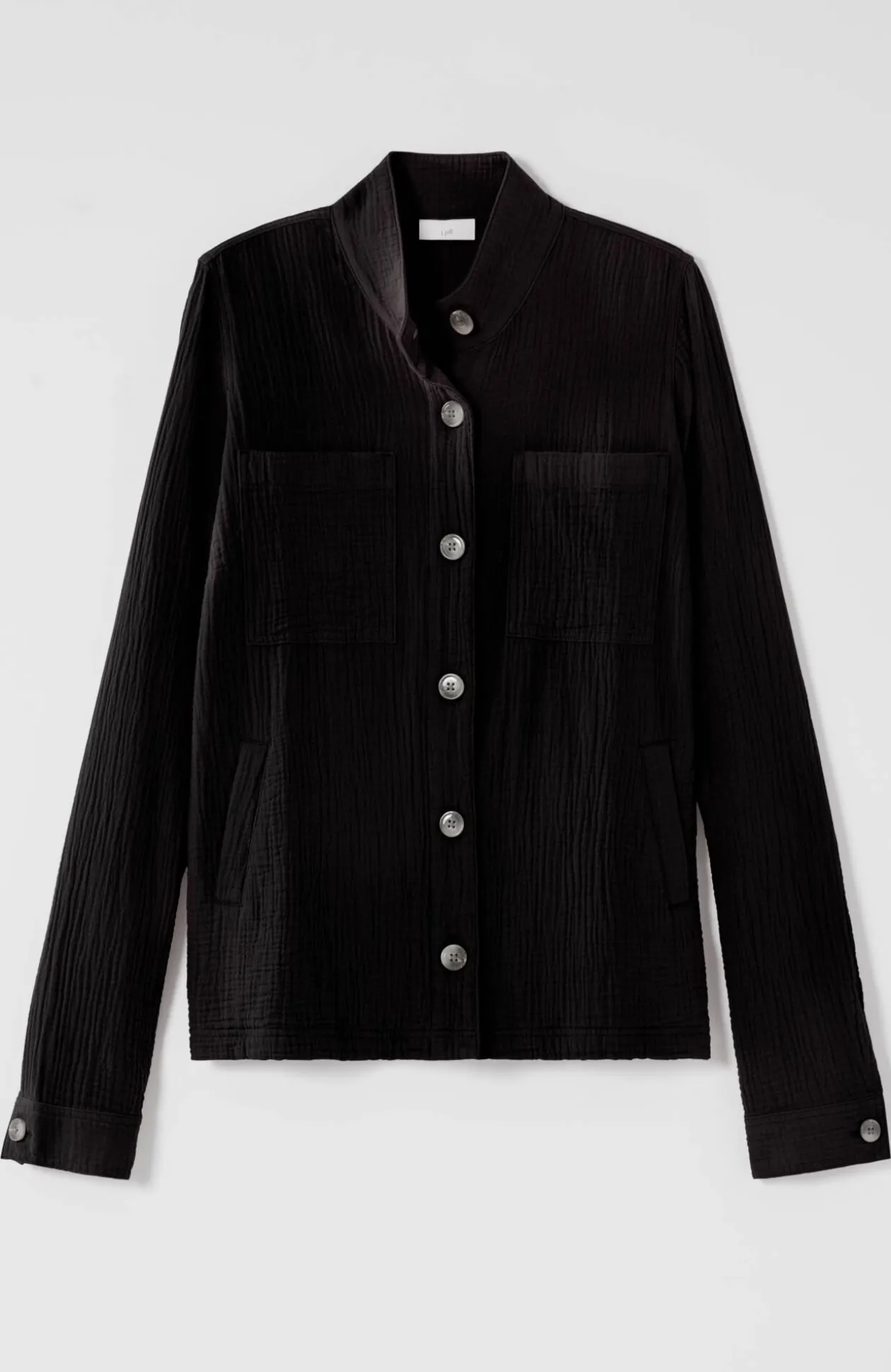 Cotton-Gauze Button-Front Jacket
