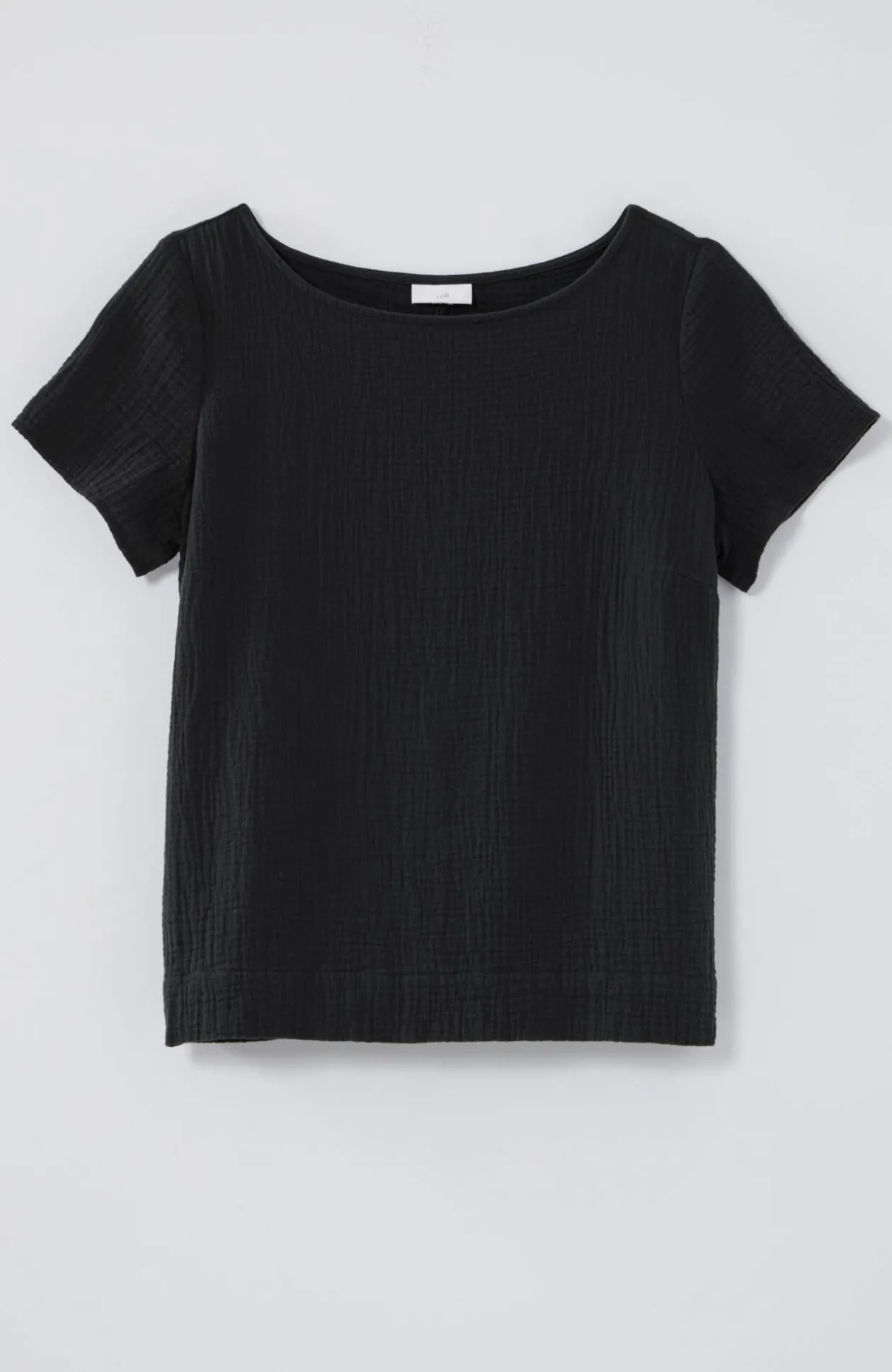 Cotton-Gauze Cap-Sleeve Top