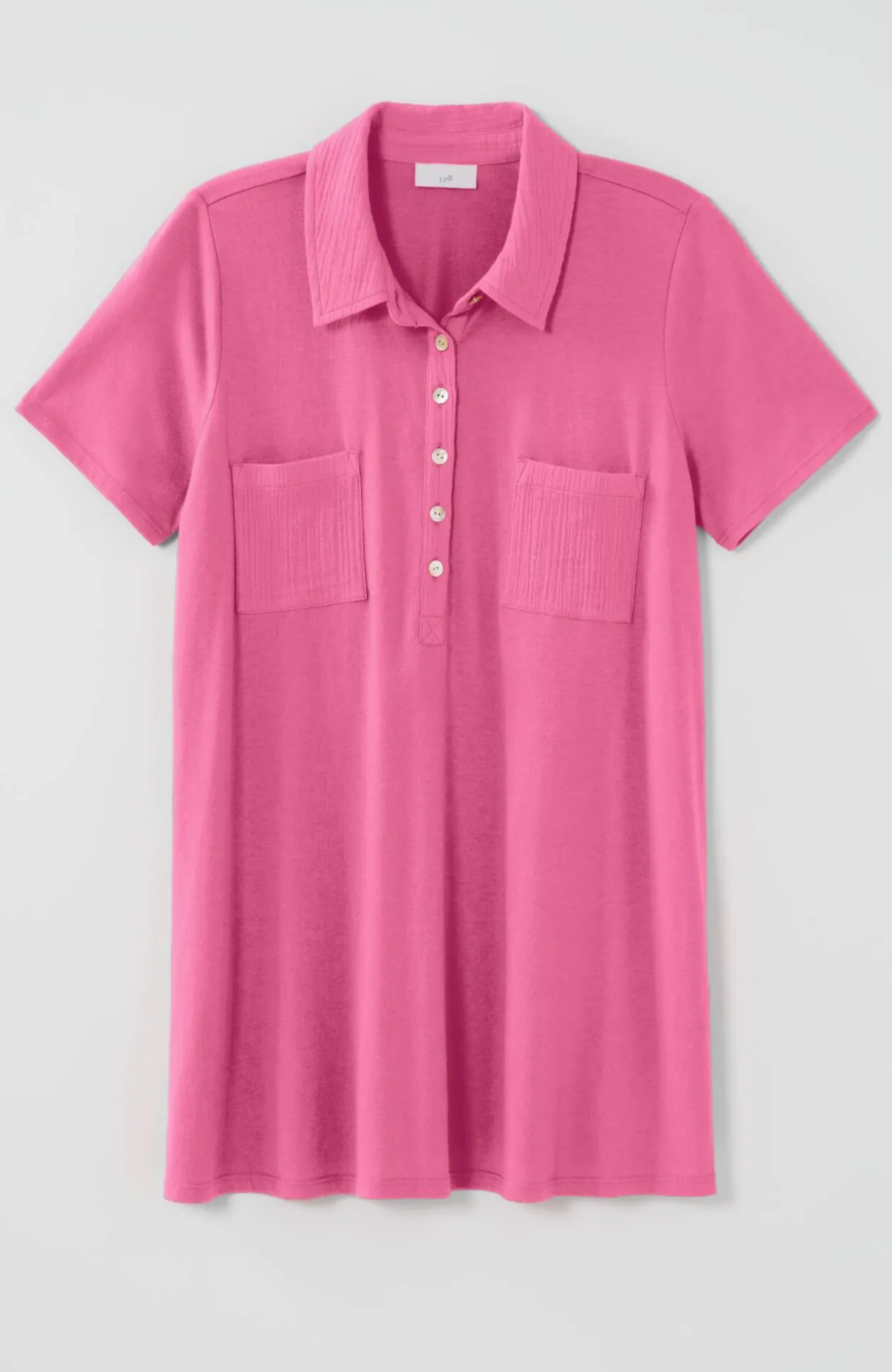 Cotton-Gauze Mixed-Media Tunic