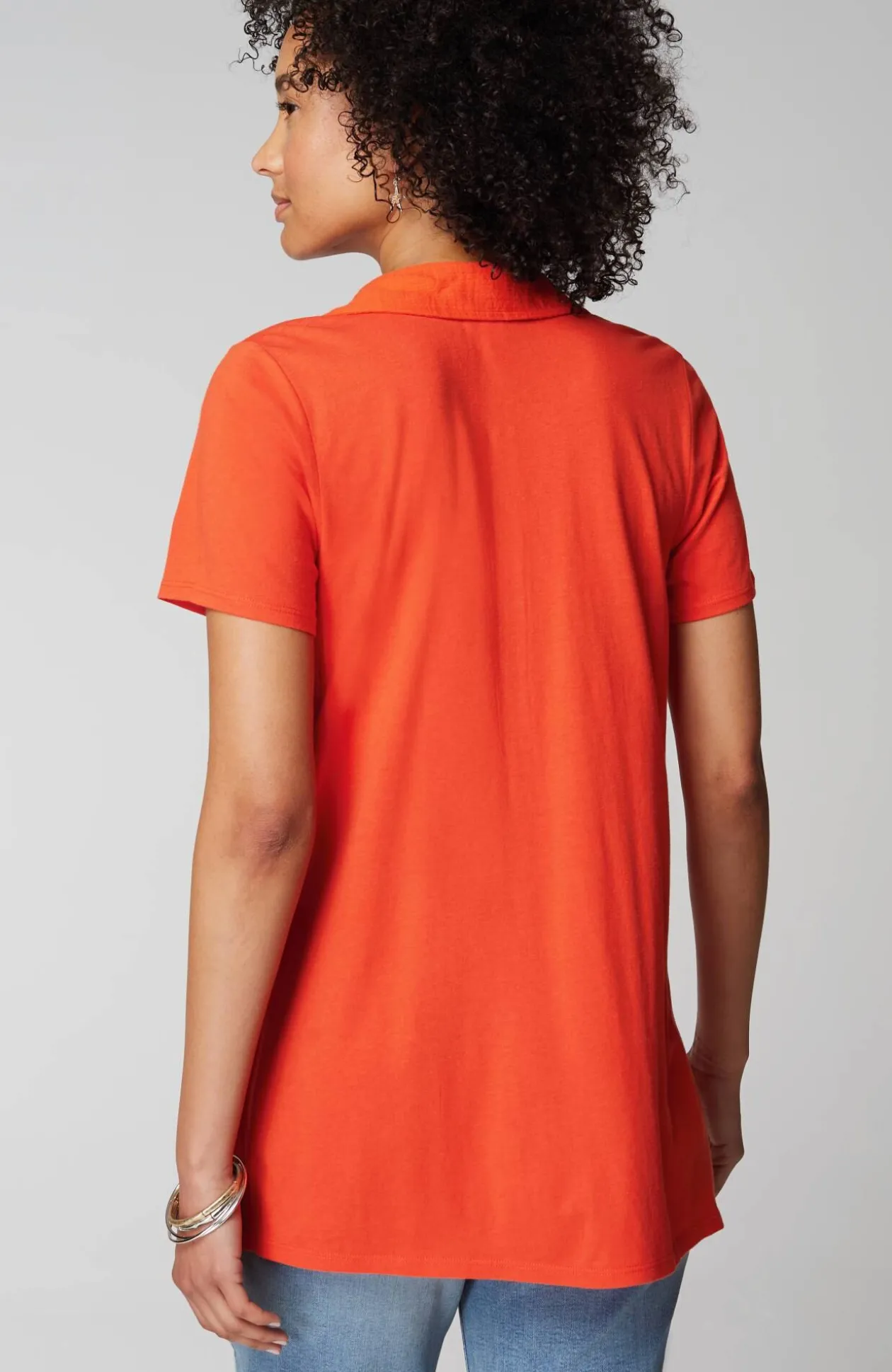 Cotton-Gauze Mixed-Media Tunic