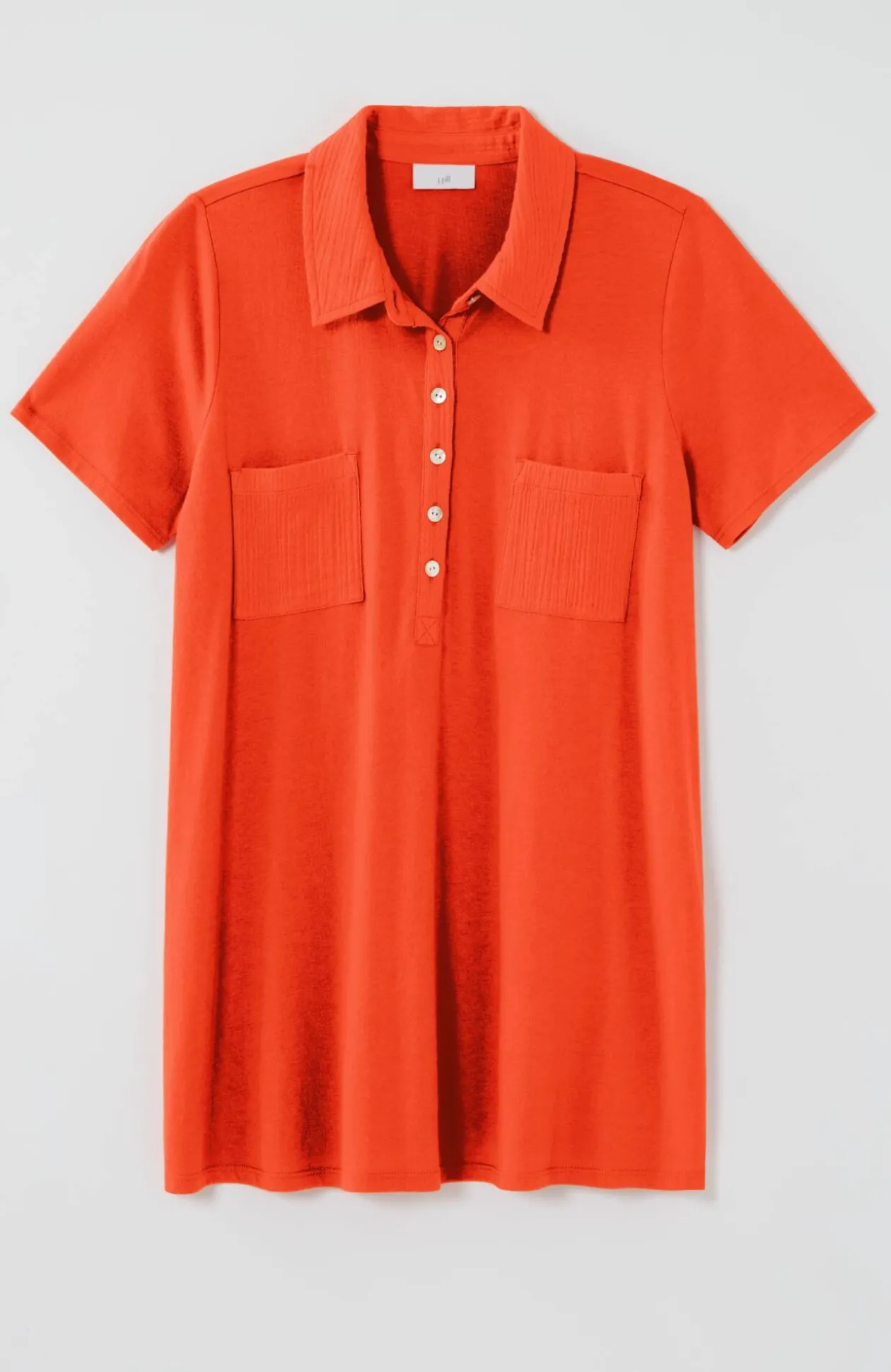 Cotton-Gauze Mixed-Media Tunic