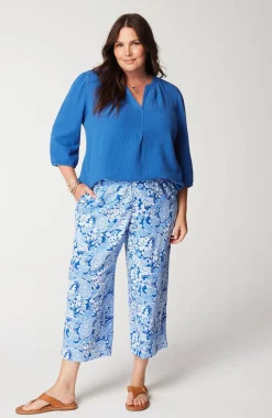 Cotton-Gauze Popover Top