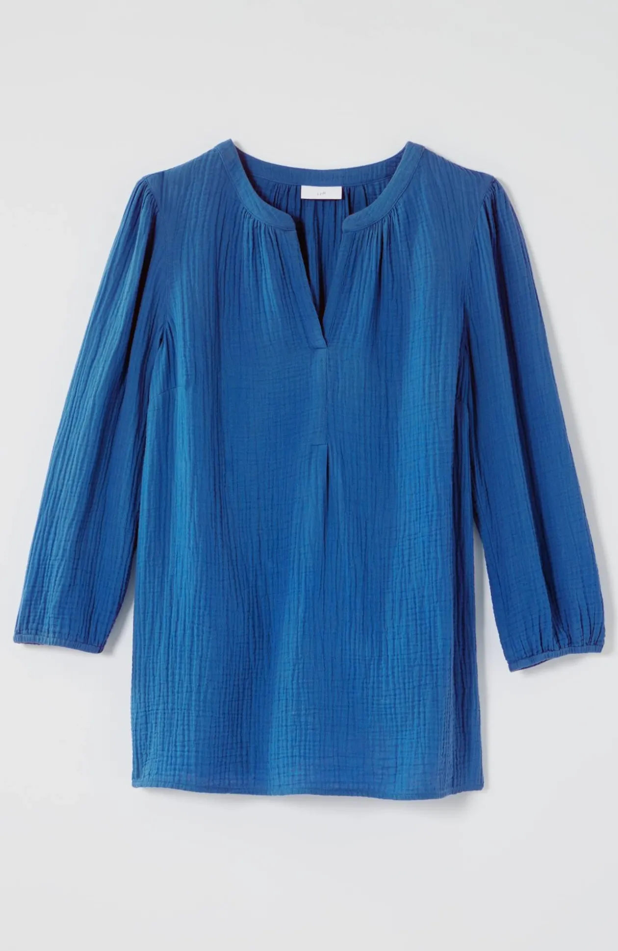 Cotton-Gauze Popover Top