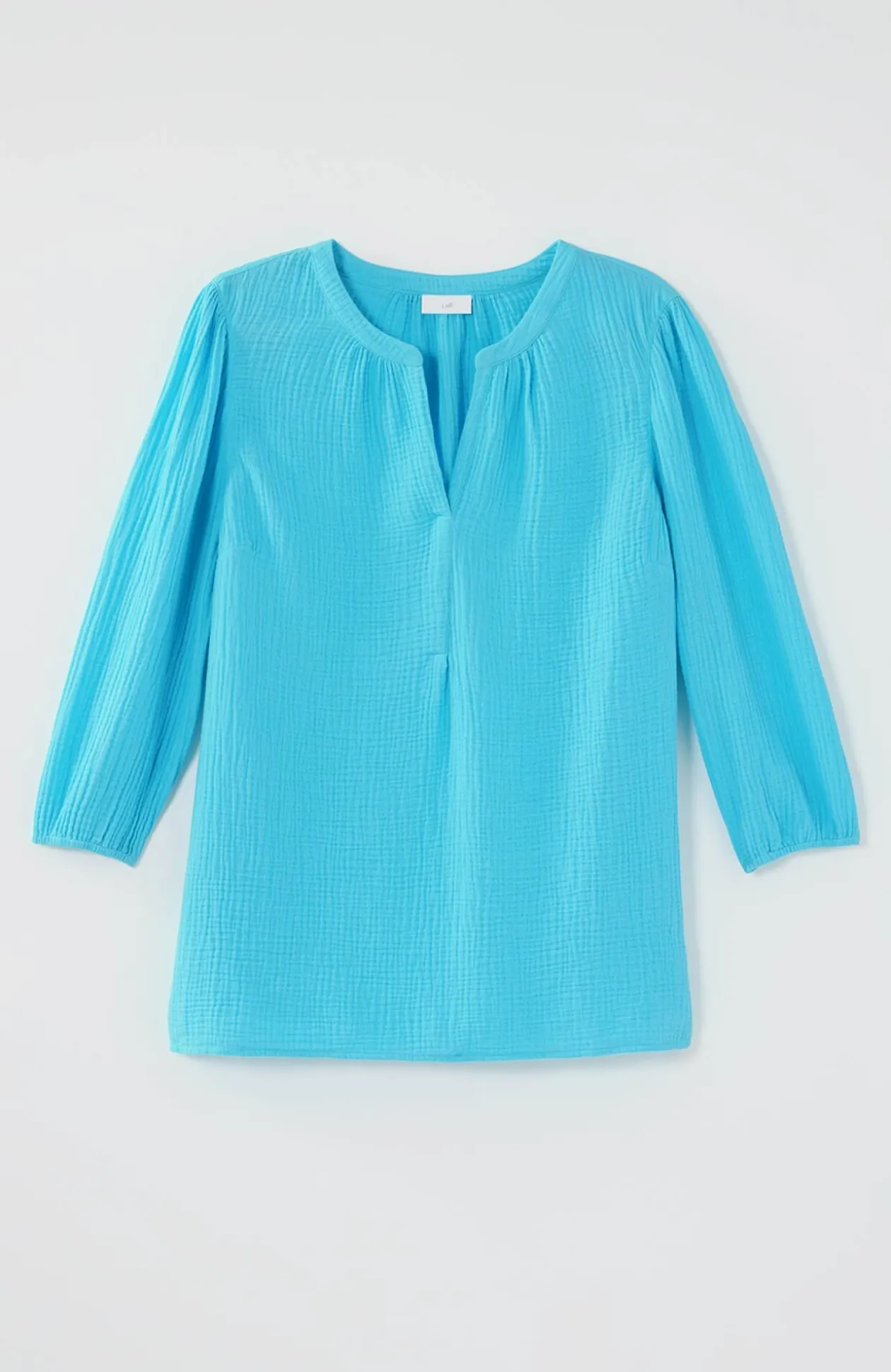 Cotton-Gauze Popover Top