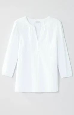 Cotton-Gauze Popover Top