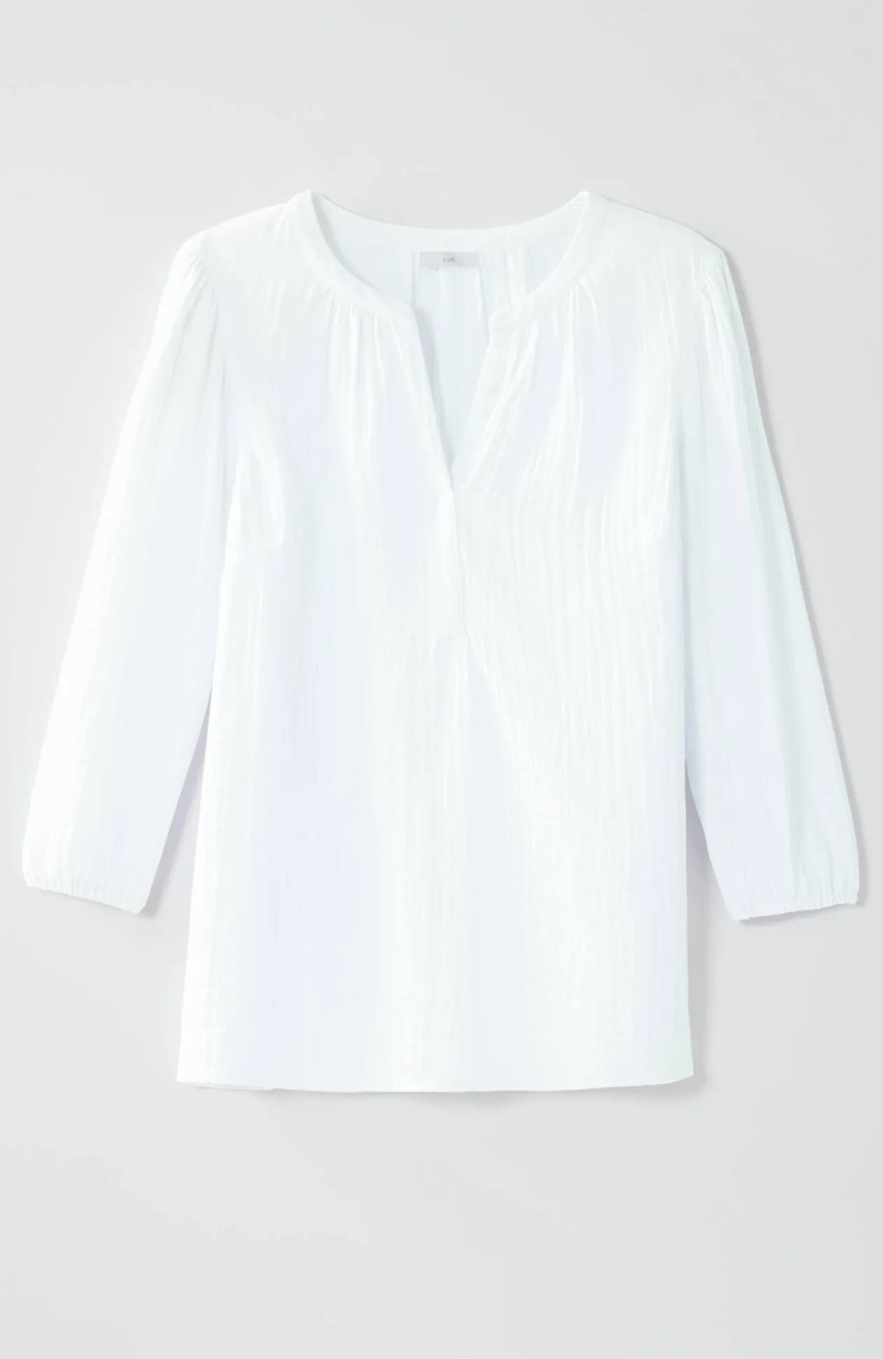 Cotton-Gauze Popover Top