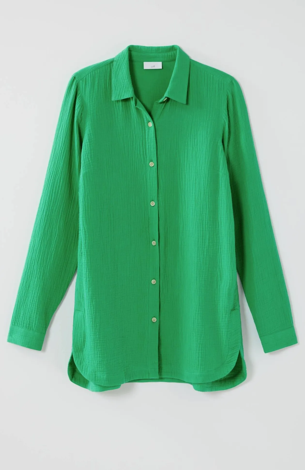 Cotton-Gauze Split-Hem Tunic