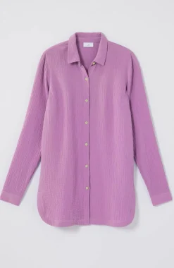 Cotton-Gauze Split-Hem Tunic