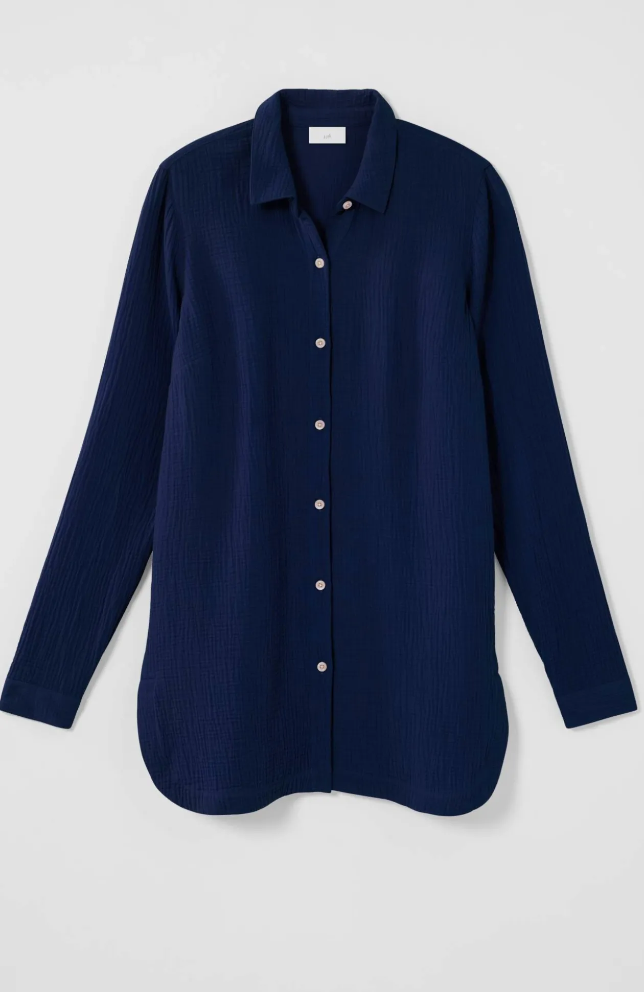 Cotton-Gauze Split-Hem Tunic