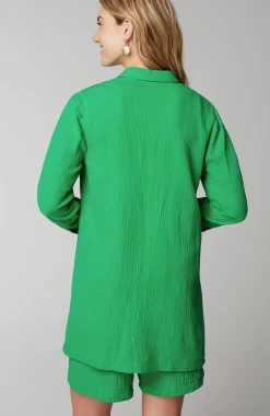 Cotton-Gauze Split-Hem Tunic