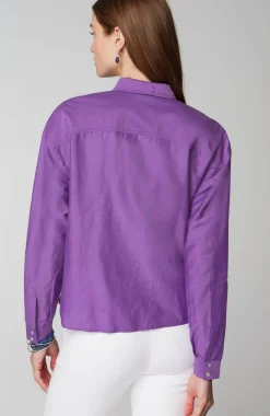 Cotton-Silk Twist-Front Top