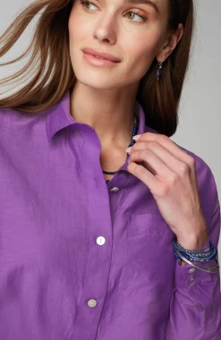 Cotton-Silk Twist-Front Top