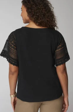 Crochet-Sleeve Top