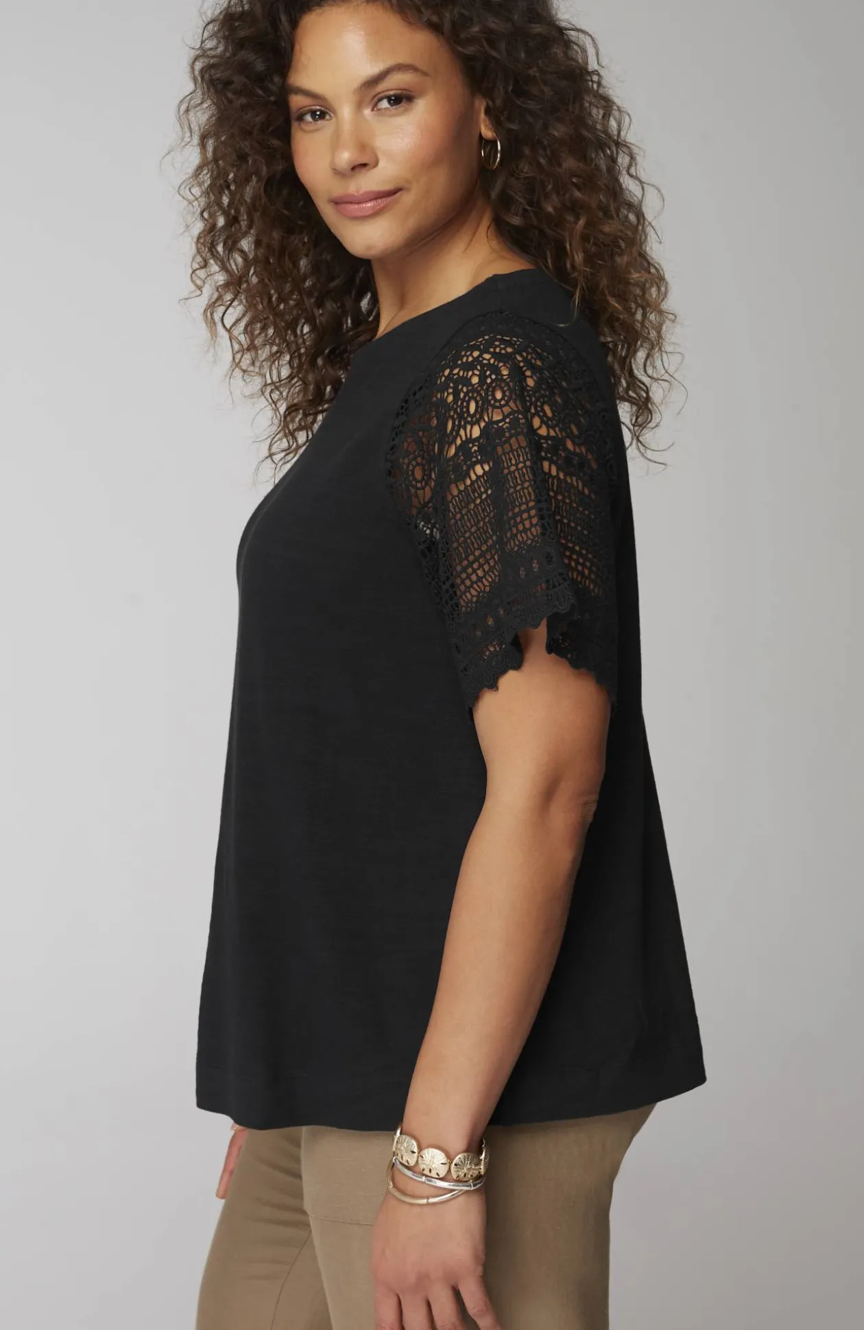 Crochet-Sleeve Top