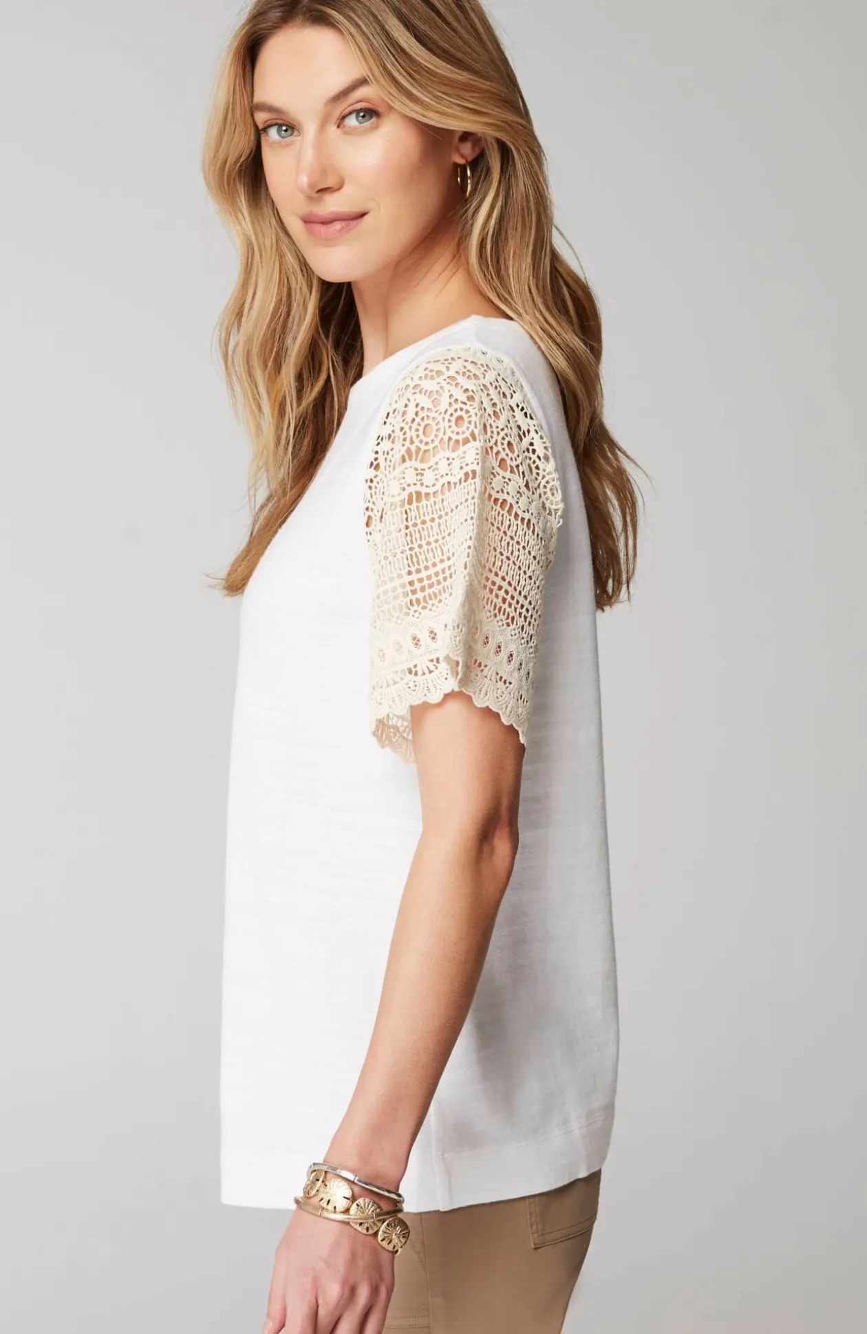 Crochet-Sleeve Top